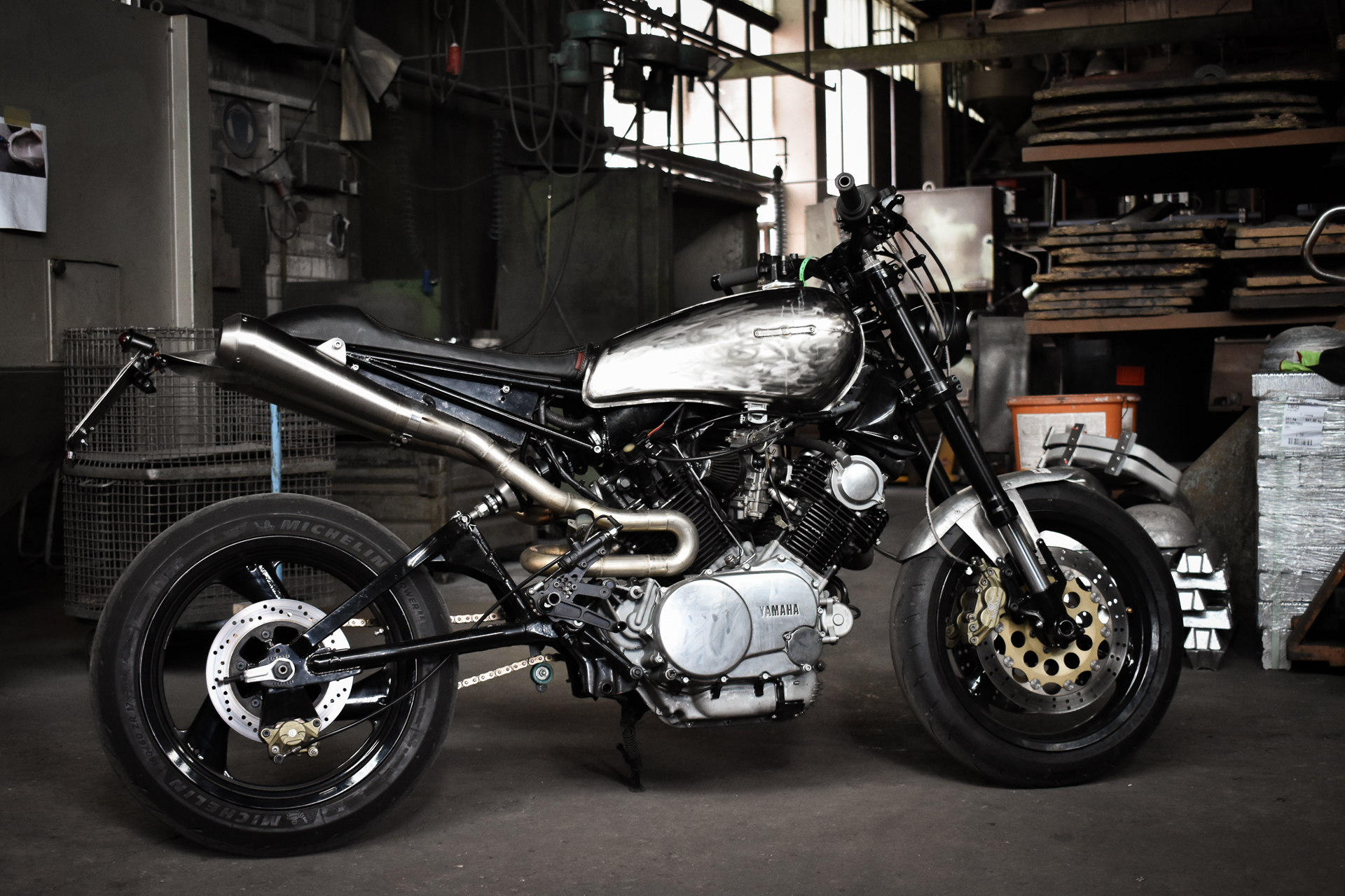 Custom-Umbau einer Yamaha in der Motorrad-Werkstatt Röder