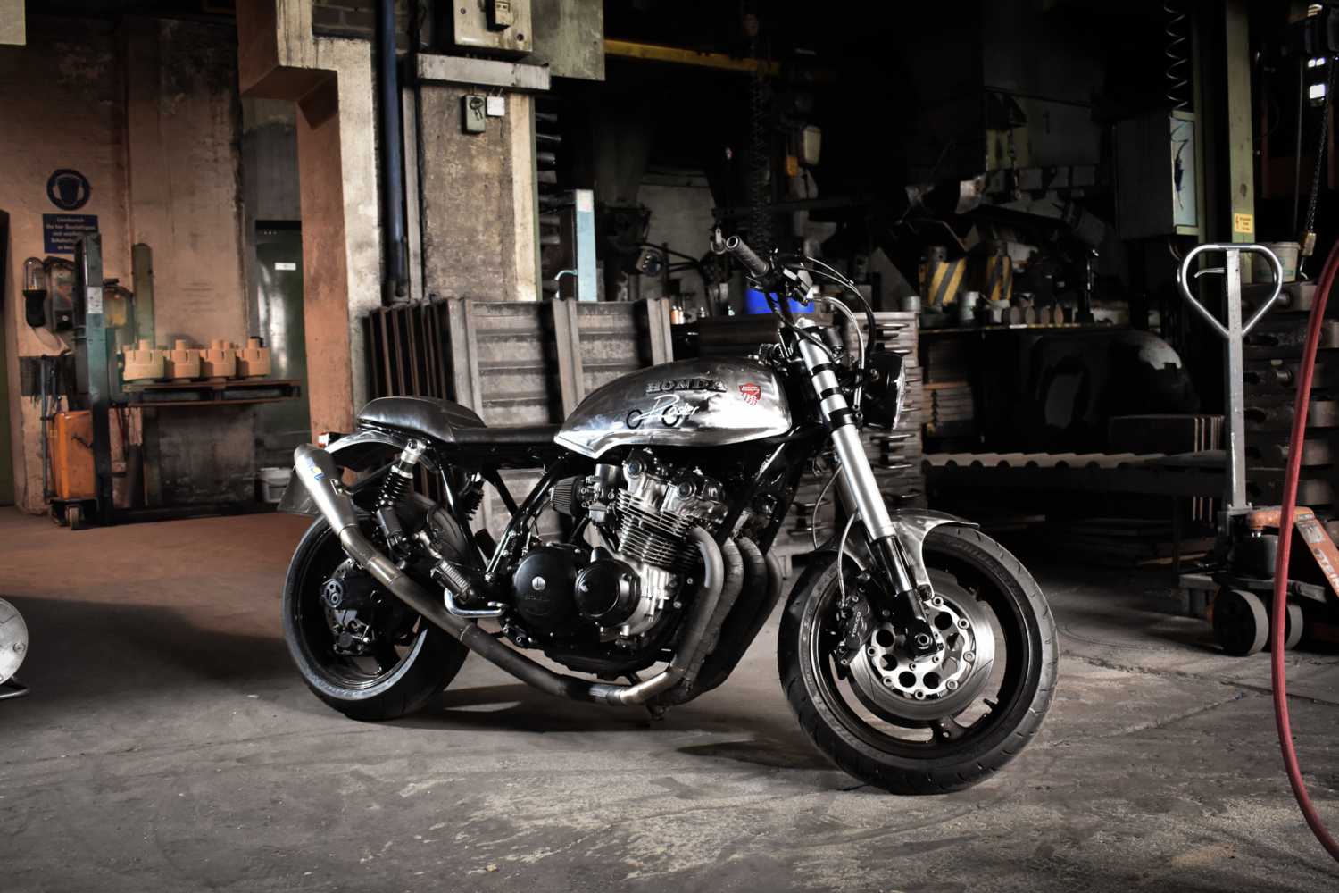 Motorrad-Detail aus der Werkstatt